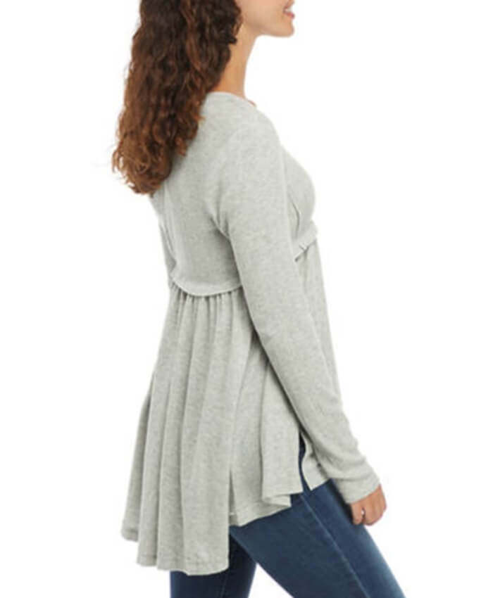  TRUE CRAFT Mixed Fabric Tunic